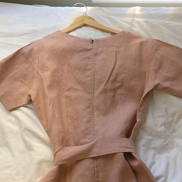 Pink linen blend dress 🌸 - Picture 6 of 12